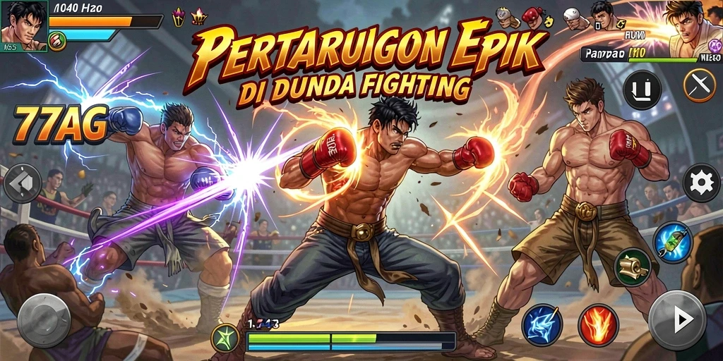 Tampilan gameplay Fighting yang seru dan mendebarkan.