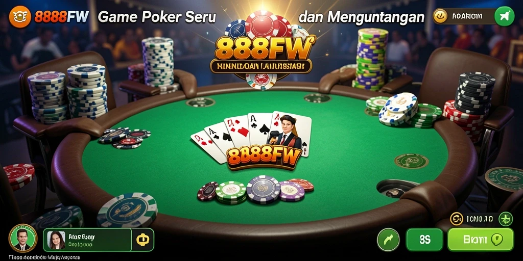 Gameplay seru poker di 888FW dengan berbagai fitur menarik.