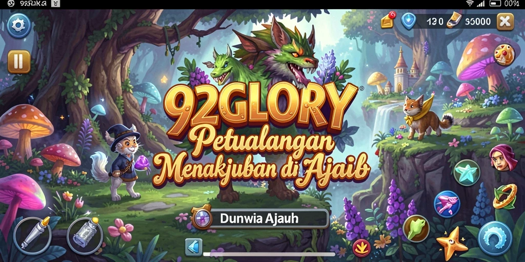 Tampilan gameplay <strong>92GLORY</strong> dengan petualangan menantang dan grafis memukau.