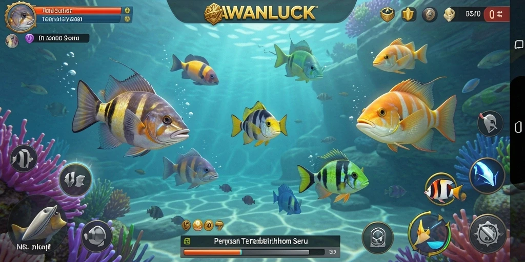 Tampilan gameplay Tembak Ikan yang seru dan menantang.
