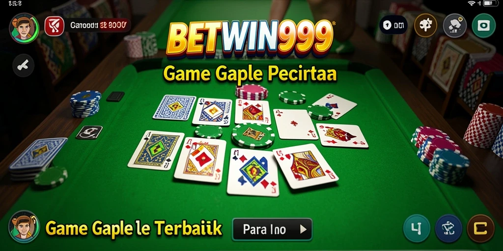 Screenshot BETWIN999 menampilkan pemain asyik bermain Gaple online.