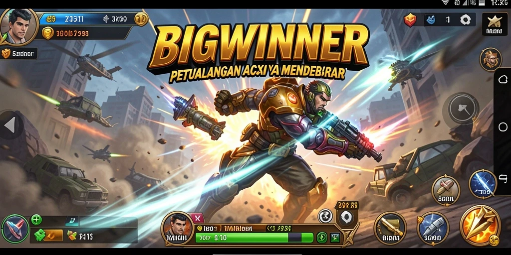 Tampilan dinamis dan seru dari gameplay BIGWINNER.