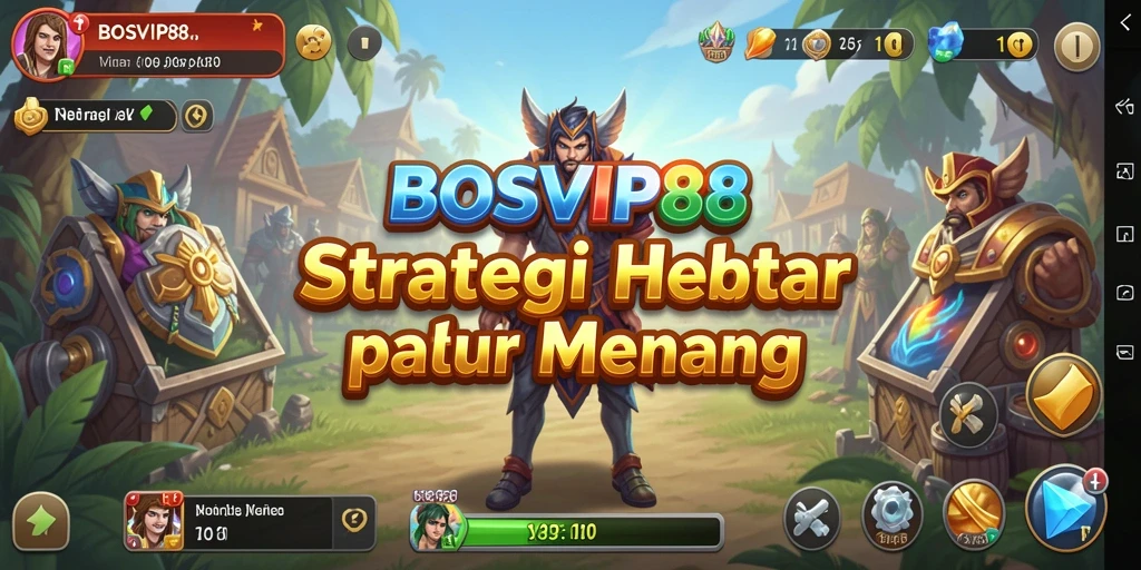 Screenshot gameplay bosvip88 menampilkan strategi dan pertempuran yang intens.