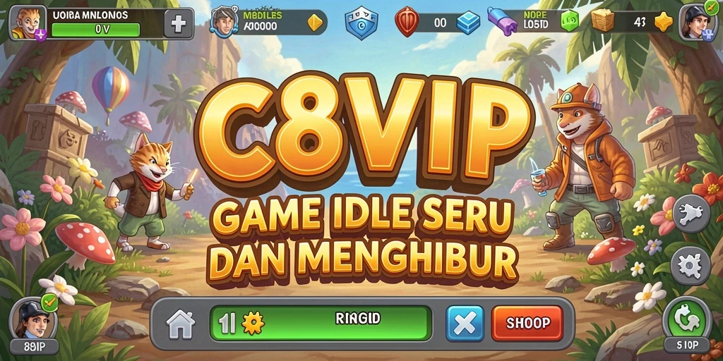 Tampilan menarik dari gameplay C8VIP dengan berbagai karakter.