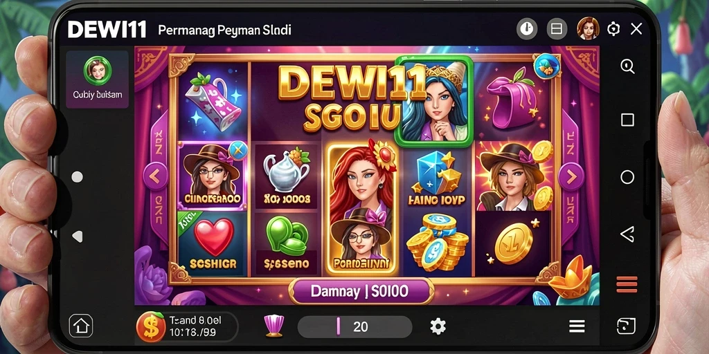 Tampilan gameplay DEWI11 yang penuh warna dan menarik.