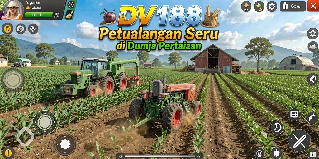 Tampilan menarik dari gameplay pertanian DV188 yang seru.