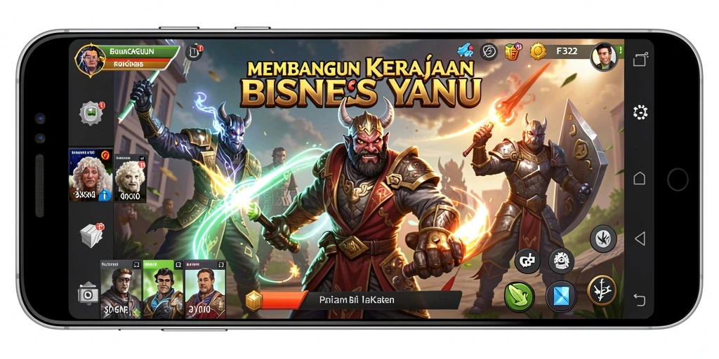 Tangkapan layar F32 menampilkan gameplay yang mengasyikkan dalam membangun kerajaan bisnis.