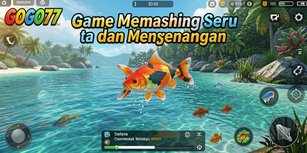 Tampilan gameplay GOGO77 yang menakjubkan dengan aksi memancing yang realistis.