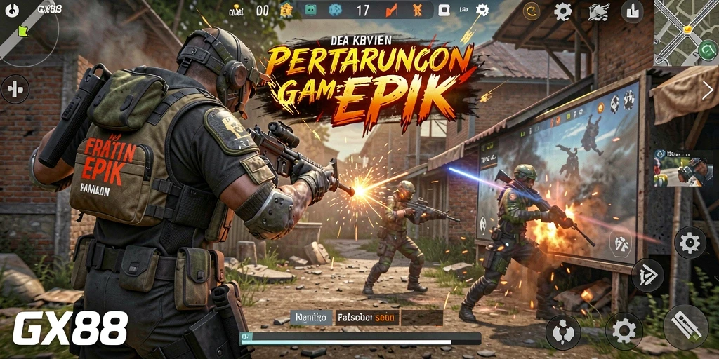 Tampilan dinamis dari gameplay GX88 yang mendebarkan.
