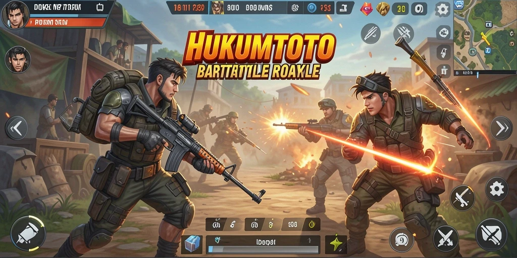 Gameplay mendebarkan di HUKUMTOTO, pertempuran seru di arena.