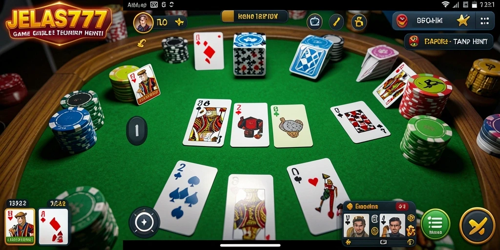 Tampilan gameplay Gaple yang seru di JELAS777.
