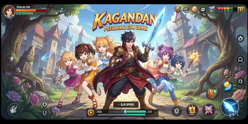 Screenshot KAGANDAN menunjukkan karakter anime dalam aksi yang seru.