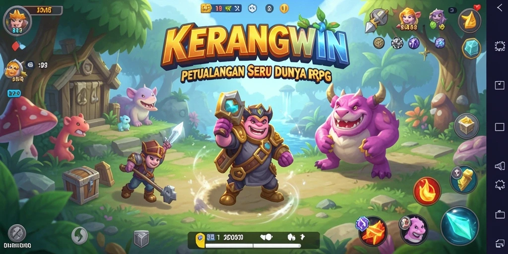 Screenshot menampilkan momen pertarungan epik di KERANGWIN.