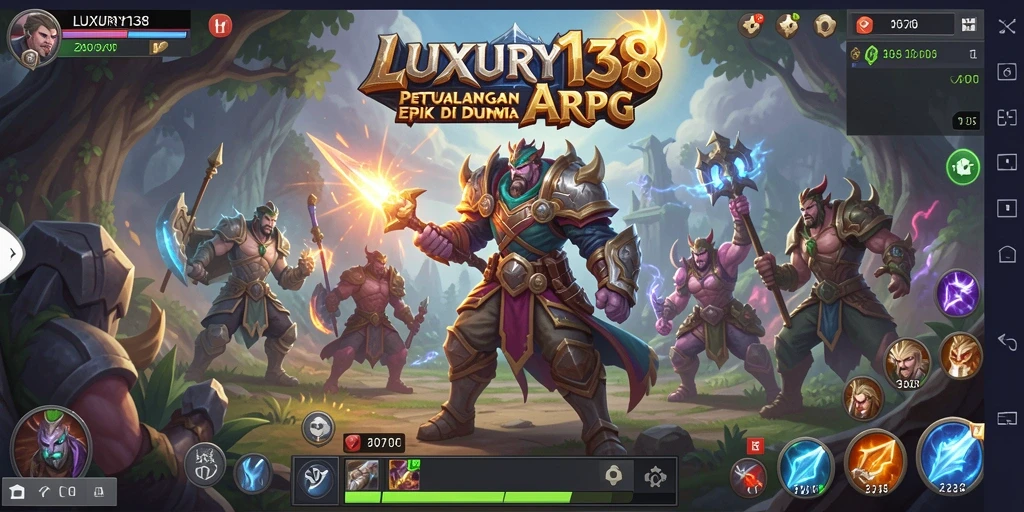 Screenshot LUXURY138 menampilkan aksi pertempuran mendebarkan di dunia ARPG.