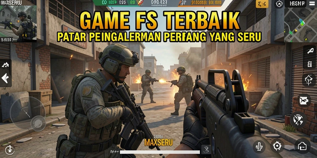 Tampilan gameplay intens dengan aksi menembak yang mengesankan.