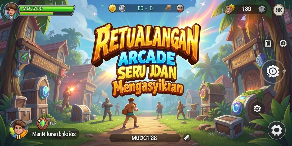 Screenshot gameplay MDG188 yang menunjukkan aksi seru dalam level Arcade.