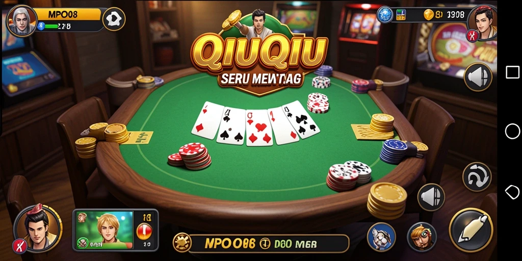 Screenshot MPO08 menampilkan gameplay seru dan interaktif QiuQiu.