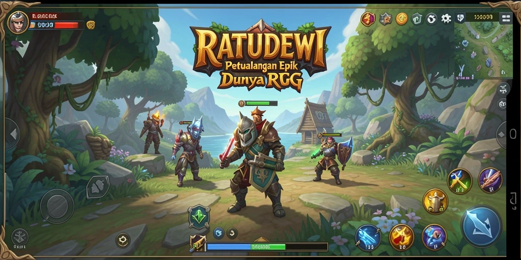 Tangkapan layar gameplay yang menunjukkan aksi pertarungan mendebarkan dalam RATUDEWI.
