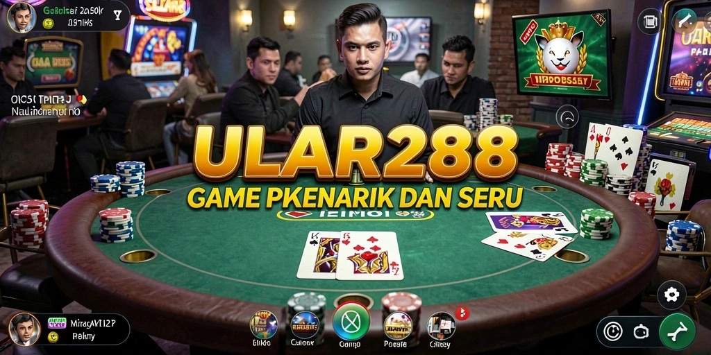Tampilan menarik dari gameplay poker ULAR288 yang mendebarkan.