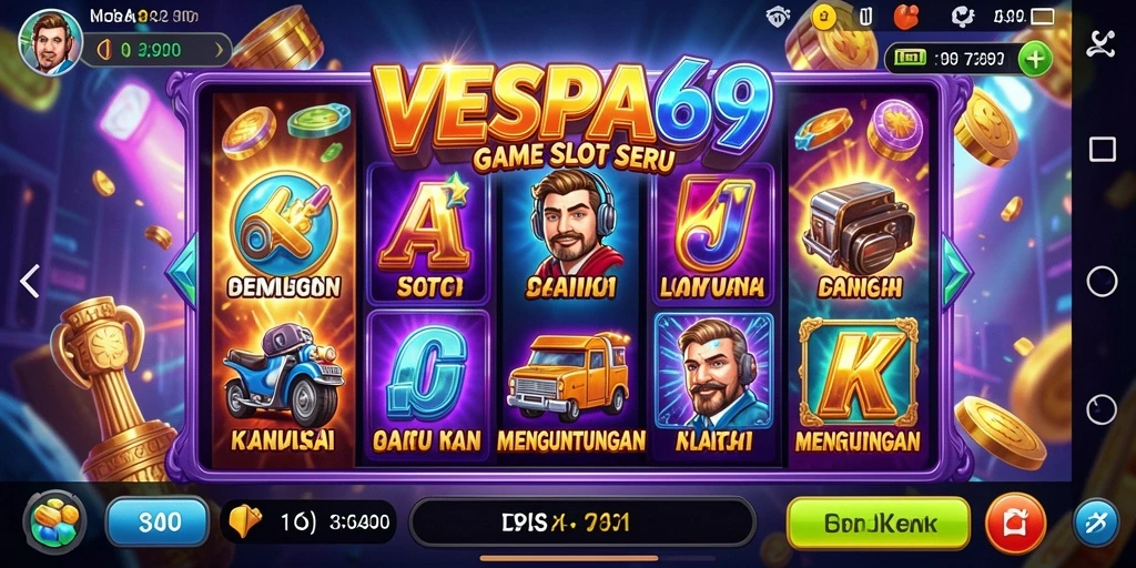 Screenshot gameplay VESPA69 dengan tampilan slot yang menarik.