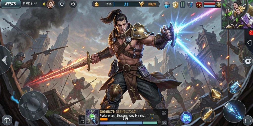 Tampilan menegangkan dari gameplay WE878 saat bertarung dengan lawan.