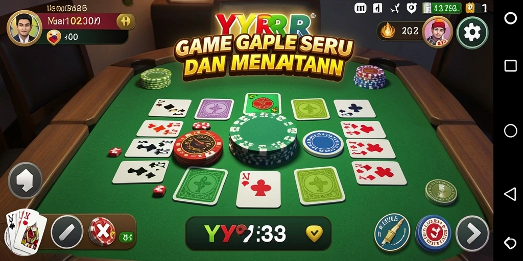Tampilan gameplay Gaple yang menarik dan interaktif.